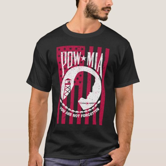 POW/MIA Flag: Never Forgotten: Tシャツ (正面)