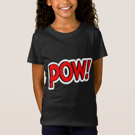 POW! Screwball Graphics ブラック Tシャツ (正面)