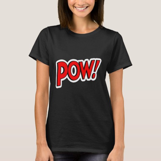 POW! Screwball Graphics ブラック Tシャツ (正面)
