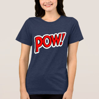 POW! Screwball Graphics ブルー トライブレンドTシャツ