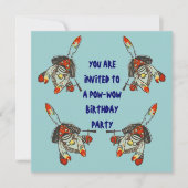 POW-WOW誕生日パーティーの招待~ EZ2 カスタマイズ 招待状 (正面)