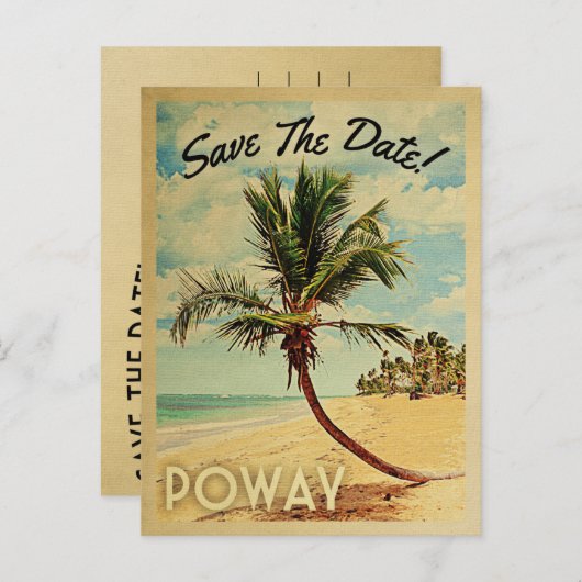 Poway California日付の保存ヴィンテージ 案内ポストカード (正面/裏面)