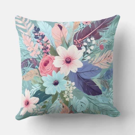 Powder Blue Blossom クッション (裏面)