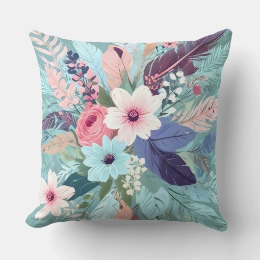 Powder Blue Blossom クッション (正面)