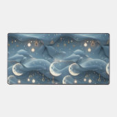 Powder Blue Celestial Moon Phases Calm デスクマット (正面)