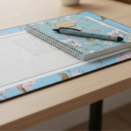 Powder Blue Chinoiserie Archive Desk Mat デスクマット