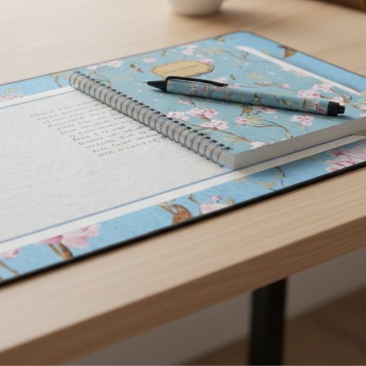 Powder Blue Chinoiserie Archive Desk Mat デスクマット