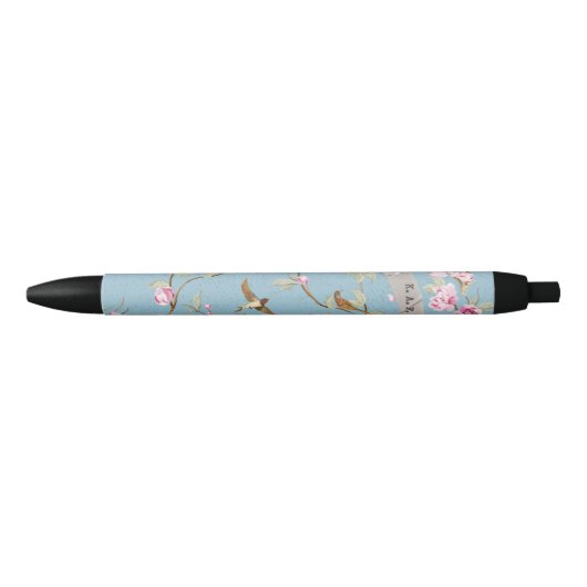 Powder Blue Chinoiserie Archive Scholar Pen 黒ボールペン (正面)