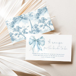 Powder blue French bow guide for the blushing brid エンクロージャーカード
