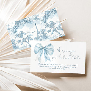 Powder blue French bow guide for the blushing brid エンクロージャーカード