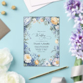 Powder Blue, Lemon Chiffon & Soft White Wedding アクリル招待状 (インサイチュ (ウェディング))