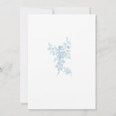 Powder Blue Toile de Jouy Cherub Save the Date Car セーブザデート (裏面)