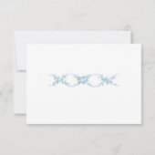 Powder Blue Toile de Jouy Cherub Wedding RSVP Card (裏面)