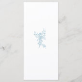 Powder Blue Toile de Jouy Wedding Menu Card メニュー (裏面)
