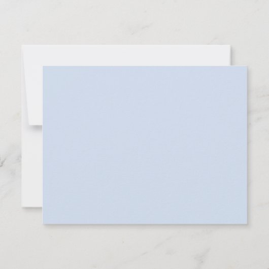 Powder Blue Wavy Frame Note Card 招待状 (裏面)