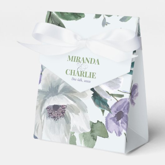 Powder Blue Wedding Favor Box フェイバーボックス (正面サイド)