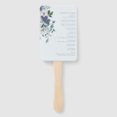 Powder Blue Wedding Hand Fan ハンドファン (裏面)