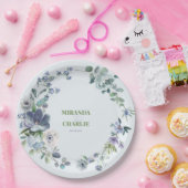 Powder Blue Wedding Paper Plate ペーパープレート (パーティー)