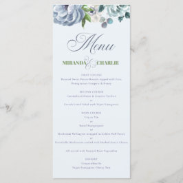 Powder Blue Wedding Simple Menu メニュー