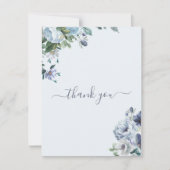 Powder Blue Wedding Thank You Card サンキューカード (正面)