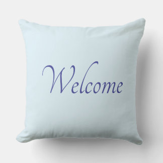 Powder blue Welcome outdoor pillow アウトドアクッション
