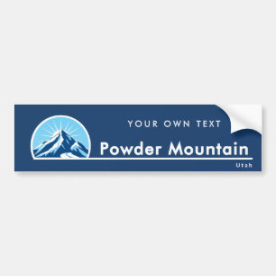 Powder Mountain Utah スキーヘラシール バンパーステッカー