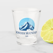  Powder Mountain utah Shot glass ショットグラス (正面)