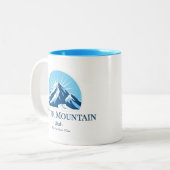 Powder Mountain utah ski resort souvenir ツートーンマグカップ (正面左)