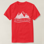 Powder Power Snowboard Skiing Mountain  Tシャツ (デザイン正面)