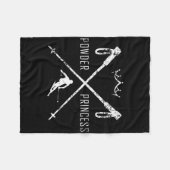 Powder Princess Ski Shirt  フリースブランケット (正面(横))