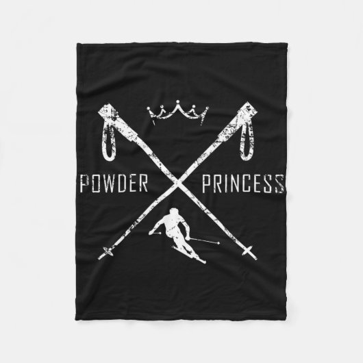 Powder Princess Ski Shirt  フリースブランケット (正面)