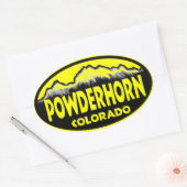 Powderhorn Colorado黄色の楕円形のシール 楕円形シール (封筒)