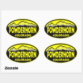 Powderhorn Colorado黄色の楕円形のシール 楕円形シール (シート)