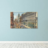 Powell Stから市場Stの東ビュー キャンバスプリント (インサイチュ (ウッドフロア))