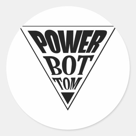 POWER BOTTOM PRIDE ラウンドシール (正面)