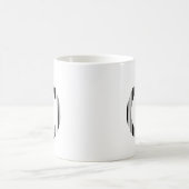 POWER BUTTON BAR CODE 起動パターンデザイン コーヒーマグカップ (中央)