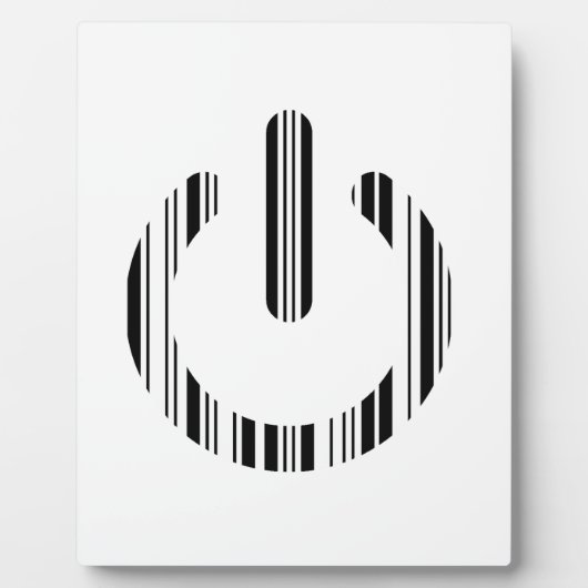 POWER BUTTON BAR CODE 起動パターンデザイン フォトプラーク (正面)