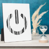 POWER BUTTON BAR CODE 起動パターンデザイン フォトプラーク (側面)