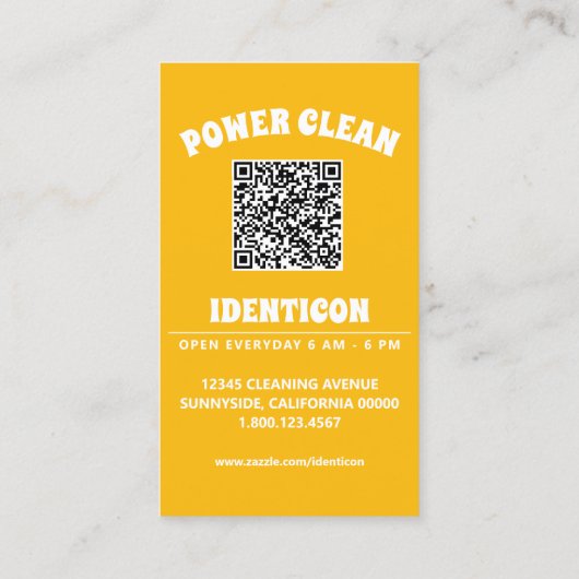 Power Clean Pressure Washer with QR code 名刺 (裏面)