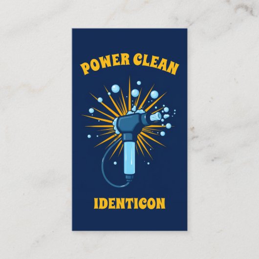 Power Clean Pressure Washer with QR code 名刺 (正面)