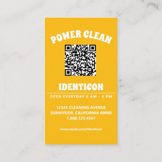 Power Clean Pressure Washer with QR code 名刺 (裏面)