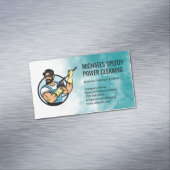 Power Cleaning Logo | Pressure Washing マグネット名刺 (インサイチュ)