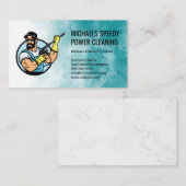 Power Cleaning Logo | Pressure Washing 名刺 (正面/裏面)