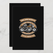 power cruiser motorcycle speed monster 招待状 (正面/裏面)