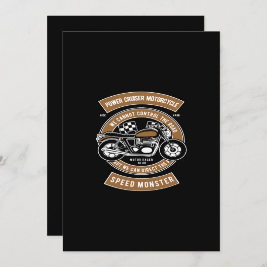 power cruiser motorcycle speed monster 招待状 (正面/裏面)