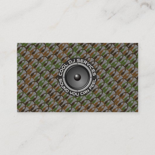 Power DJ Sound Logo • Modern Audio Pro Gig Design  名刺 (正面)