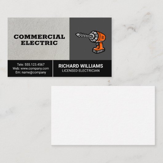 Power Drillハードウェア名刺 名刺 (正面/裏面)