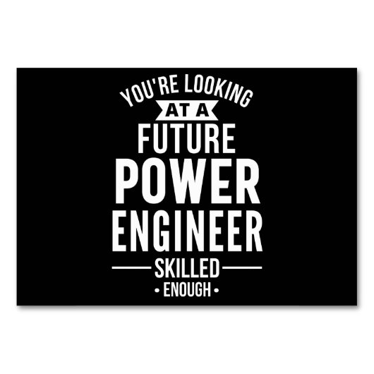 Power engineer gift テーブルナンバー (正面)