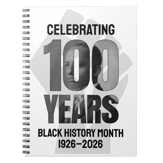 Power Fist BLACK HISTORY MONTH CENTENNIAL  ノートブック (正面)