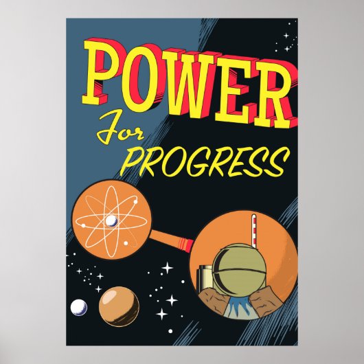 Power For ProgressヴィンテージAtomic poster ポスター (正面)
